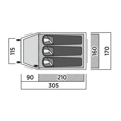 6. Namiot trzyosobowy Easy Camp Setesdal 3
