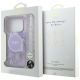 8. Etui Guess IML Flowers Pearl Strap MagSafe na iPhone 18 Pro Max / 17 Pro Max - fioletowe