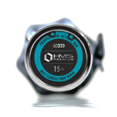 45. Gryf olimpijski HMS LOCK JAW BLACK 183 cm GO320 