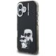 2. Etui Karl Lagerfeld IML Aquarelle Karl & Choupette & Logo na iPhone 16 - czarne