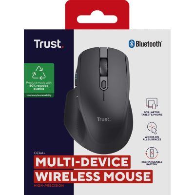 8. Mysz Bezprzewodowa Trust OZAA+ MULTI-CONNECT czarna (24820)