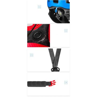 8. Kask rowerowy Rockbros TT-32SOBL-M dziecięcy z odpinaną szczęką rozmiar M - czarno-pomarańczowy