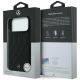 8. Etui Mercedes Leather with Crossed Lines MagSafe na iPhone 17 Pro - czarne