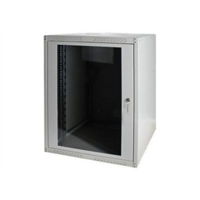 11. Digitus Szafa sieciowa wisząca DYNAmic 19" 16U rack 600x450, drzwi szyba, szary, niedzielona, złożona, 60kg