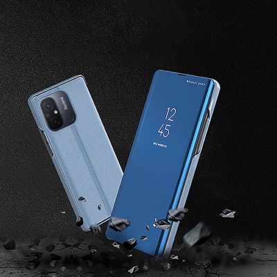 8. Clear View Case etui do Xiaomi Redmi 11A / Poco C55 / Redmi 12C pokrowiec z klapką czarne