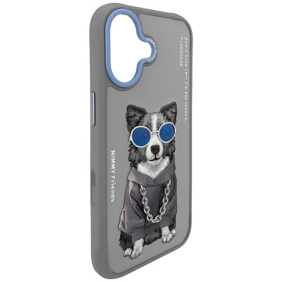 4. Etui Nimmy Glasses Cool nag na iPhone 17 - szare
