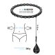 16. Zestaw Hula Hop HHW11 BLACK z wypustkami i obciążnikiem + pas BR163 BLACK PLUS SIZE HMS