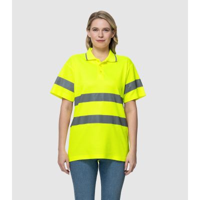 4. Koszulka polo Rimeck HV Runway M MLI-2V998 fluorescencyjny pomarańczowy