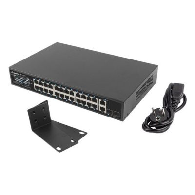 3. SWITCH LANBERG RSFE-24P-2C-250 24X 100MB POE+/2X COMBO RACK 19" GIGABIT ETHERNET 250W