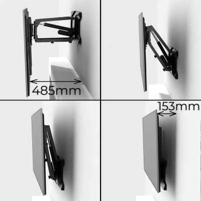 35. MACLEAN UCHWYT DO TV ELEKTRYCZNY NAD KOMINEK 37"-70" 35KG Z PILOTEM MC-891
