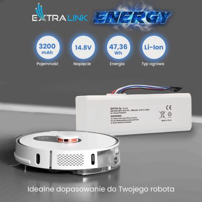 11. Bateria akumulator Xiaomi Robot 1C P1904-4S1P-MM, 3200mAh, 47.36Wh, STYTJ01ZHM Mijia 1C P1904-4S1P-MM (Dreame MC1808)