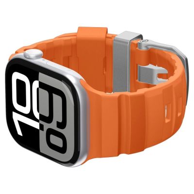 9. Pasek Spigen WBS2 na Apple Watch 44 / 45 / 46 / 49 mm - pomarańczowy