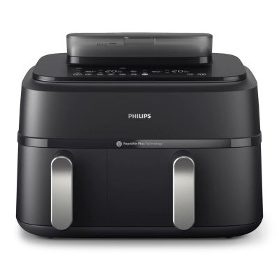 17. Philips 5000 series NA551/00 frytkownica Podwójny 9 l Autonomiczny 2750 W Frytkownica na gorące powietrze Czarny, Srebrny