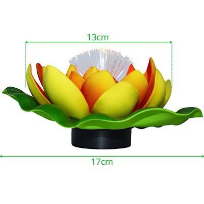 20. LAMPA SOLARNA LILIA WODNA 17CM POMARAŃCZOWA