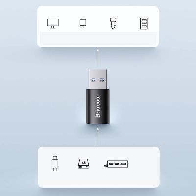 13. Baseus Ingenuity Series Mini przejściówka adapter USB 3.1 OTG do USB Typ C niebieski (ZJJQ000103)