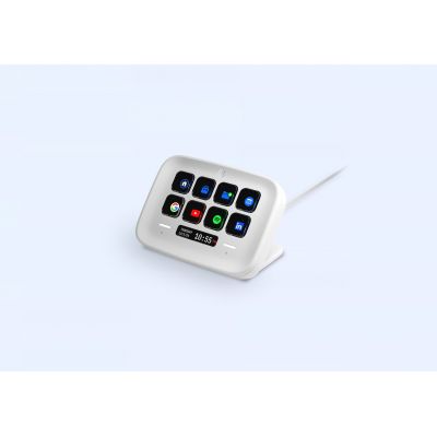 3. Kontroler zewnętrzny Elgato Stream Deck Neo, biały, 8 konfigurowalnych klawiszy