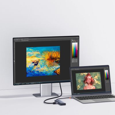 9. Hub Baseus UltraJoy Series 5w1 USB-C do 1x HDMI4K@30Hz+ 4 x USB-A 3.0 - szary