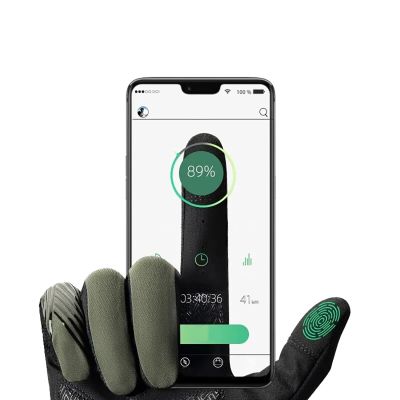 2. Rękawiczki rowerowe Rockbros 16110006002 amortyzujące rozmiar M - zielono-czarne