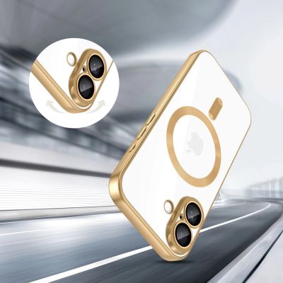 5. Etui Tech-Protect MagFlex MagSafe na iPhone 17 - przezroczysto-złote