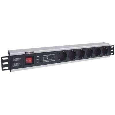 2. Intellinet 713962 rozdzielacz zasilania PDU 6 x gniazdo sieciowe 1.5U Czarny