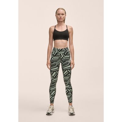 Legginsy damskie Casall Essential Printed Tights zielony