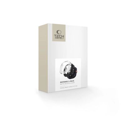 14. Etui Tech-Protect Defense 2-Pack na Samsung Galaxy Watch Ultra 47 mm - przezroczysto-czarne matowe