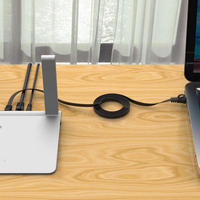 8. Kabel sieciowy Ethernet Orico PUG-C7B CAT7 10Gbps RJ45 internetowy LAN płaski 3 m - czarny