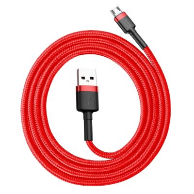 2. Kabel Baseus Cafule Cable CAMKLF-B09 USB-A / micro USB 2.4A 1 m - czerwony
