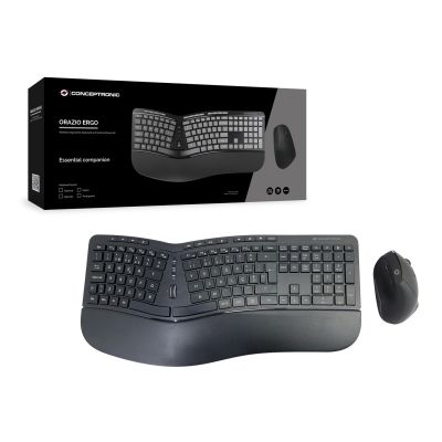 5. Conceptronic ORAZIO02PT klawiatura Dołączona myszka Biuro RF Wireless QWERTY Portugalski Czarny