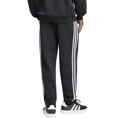 3. Spodnie męskie adidas Essentials 3-Stripes Fleece Tapered Cuffed czarne KY6526