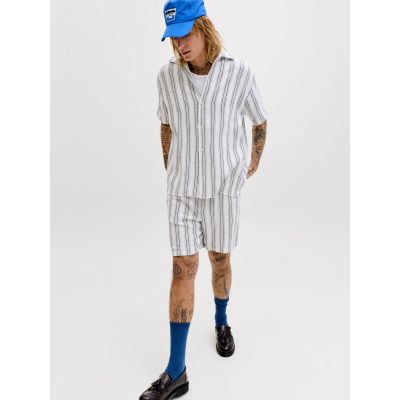 5. Jack&Jones męskie szorty JPSTJAIDEN COBA STRIPE JOG SHORTS REG SN 12274413 CLOUD DANCER/STRIPES