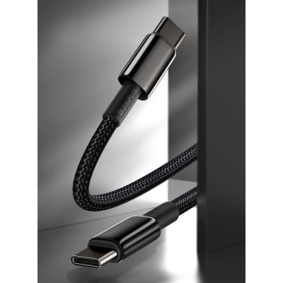 12. Kabel Baseus CATWJ-01 USB-C - USB-C PD QC 100W 5A 1m - czarny