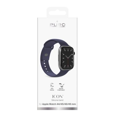 9. Pasek Puro Icon na Apple Watch 44/45/46/49mm - granatowy