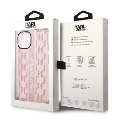 8. Etui Karl Lagerfeld Mono Vertical Stripe na iPhone 14 Plus - różowe