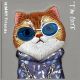 7. Etui Nimmy Glasses Cool Cat na iPhone 16 Pro Max - szare