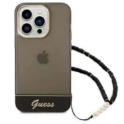 2. Etui Guess Translucent Pearl Strap na iPhone 14 Pro Max - czarne