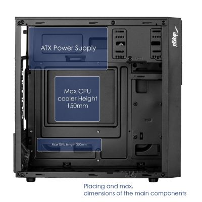 9. AKYGA OBUDOWA MICRO TOWER ATX PORT USB C AK19BK