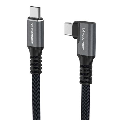 3. Kabel kątowy Wozinsky WPS3-UY41S USB-C USB4 40Gb/s 240W 1m 4K - czarny
