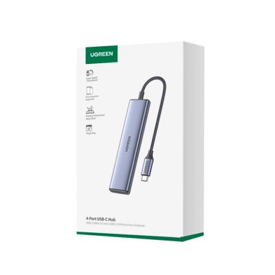 5. HUB USB-C - 2 x USB-A / 2 x USB-C 20 cm Ugreen CM473 - szary