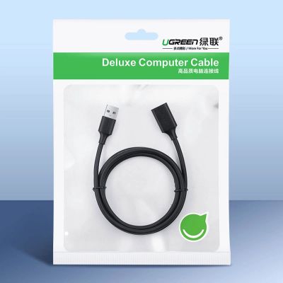 16. Ugreen kabel przedłużacz przejściówka USB-A (męski) - USB-A (żeński) USB 3.0 5Gb/s 0.5m czarny (US129)