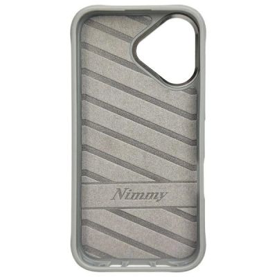6. Etui Nimmy Cool&Cute 2.0 Bear na iPhone 16 - szare