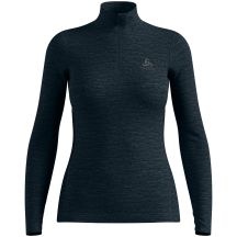 Bluza termoaktywna damska Odlo Merino 200 BL Top Turtle Neck LS Half Zip - dark sapphire rozmiar: m