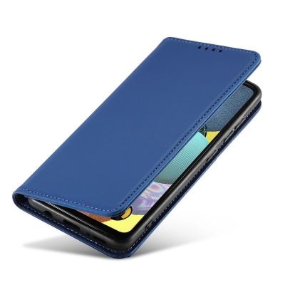 8. Magnet Card Case etui do Samsung Galaxy A13 5G pokrowiec portfel na karty kartę podstawka niebieski