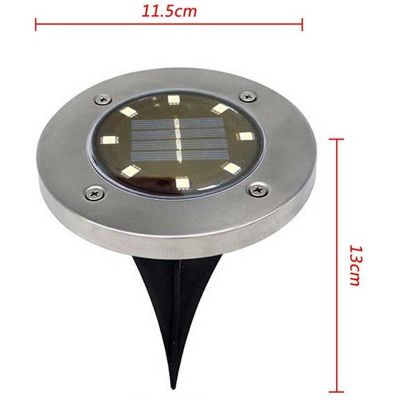 6. LAMPA SOLARNA 8 LED SMD DO WBICIA W PODŁOŻE KPL.4SZT