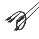 4. Kabel Acefast C5 USB-C - USB-C / USB-C 2w1 100W 480Mb/s - czarny