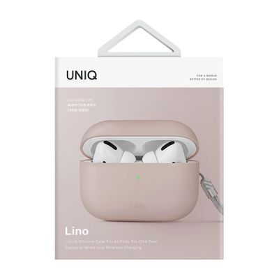 5. Etui Uniq Lino na AirPods Pro 2 - różowe