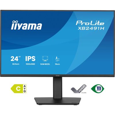 47. iiyama ProLite XB2491H-B1 monitor komputerowy 60,5 cm (23.8") 1920 x 1080 px Full HD LCD Czarny