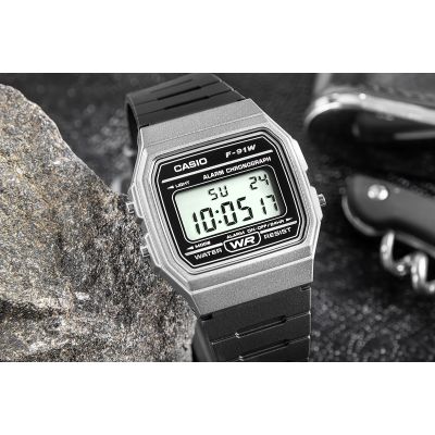 5. Zegarek Męski CASIO F-91WM-1B + BOX
