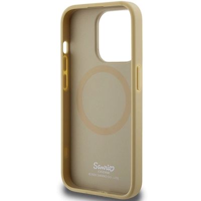 7. Etui Hello Kitty Leather Kitty Head MagSafe na iPhone 14 Pro Max - złote