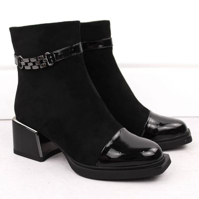 7. Botki D&A S.Barski na ozdobnym obcasie Premium Collection W MR880-018 OLI269A